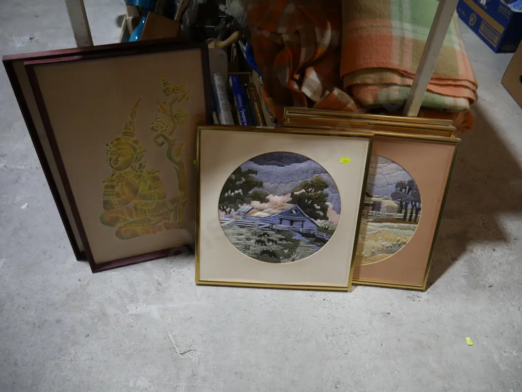 Assorted artwork in frames Image 1++
