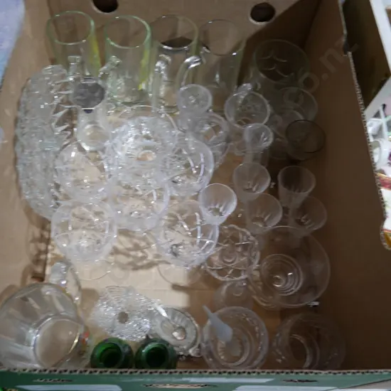 Assorted glassware