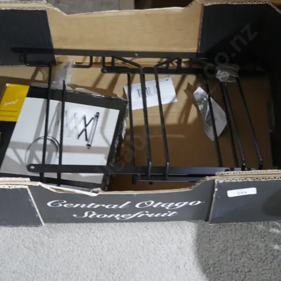 Metal brackets, bathroom mirror etc