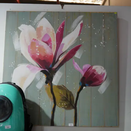 Canvas flower artwork