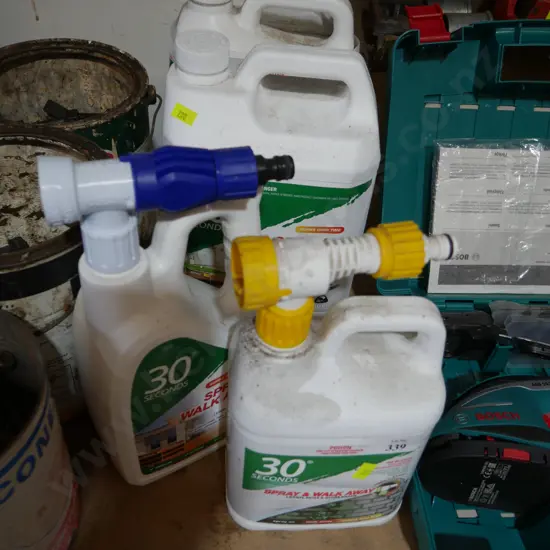 4 bottles of 30 seconds spray and walk away