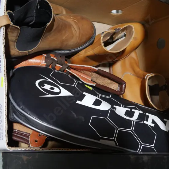Three pairs of boots etc