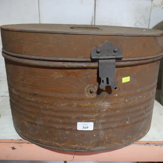 Tin hat box