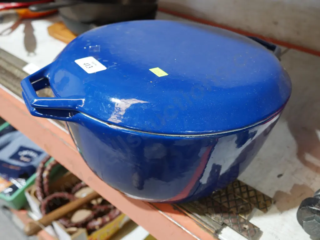 Blue cast iron pot Image 1++