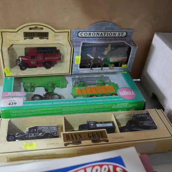 Model trucks and tractor etc