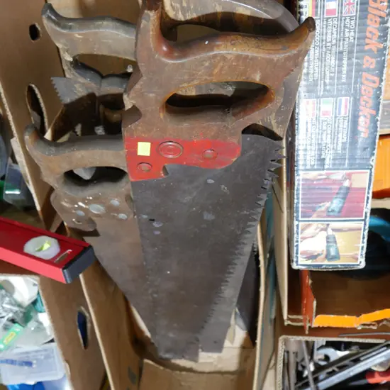 Assorted hand saws