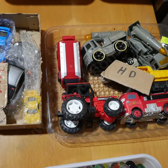 Toy trucks etc