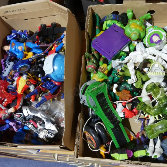 Two boxes of toys