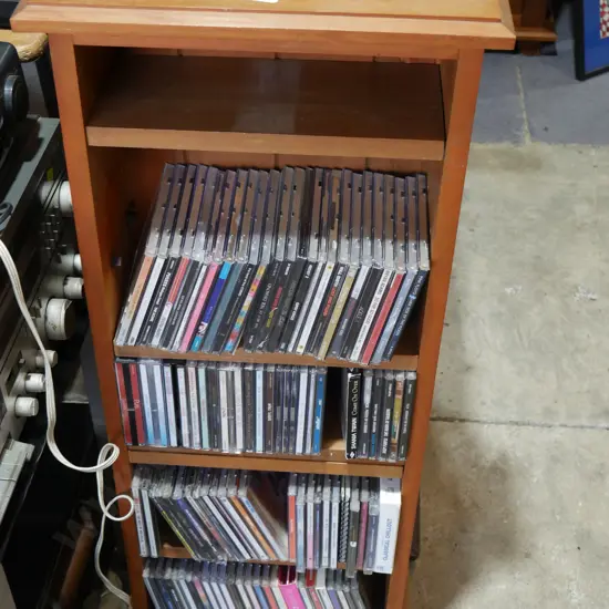 CDs with CD rack