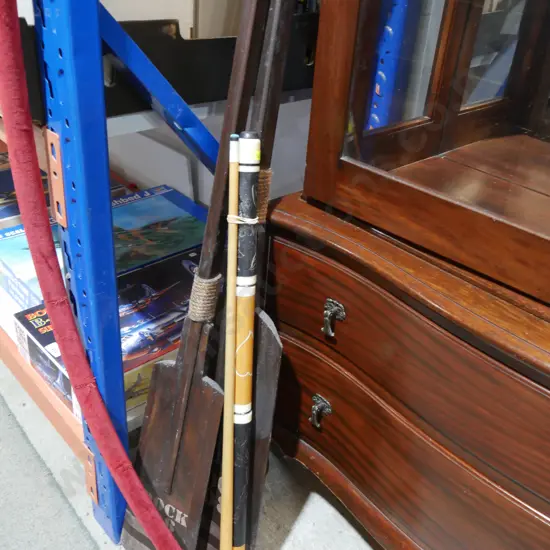 Oars, pool cue