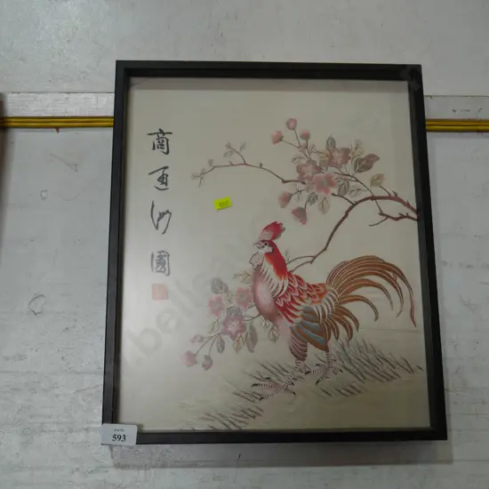 Oriental silk artwork