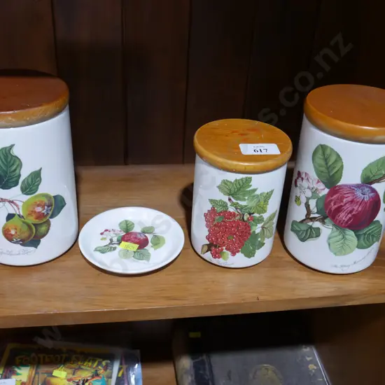 Portmeirion storage jars and dish