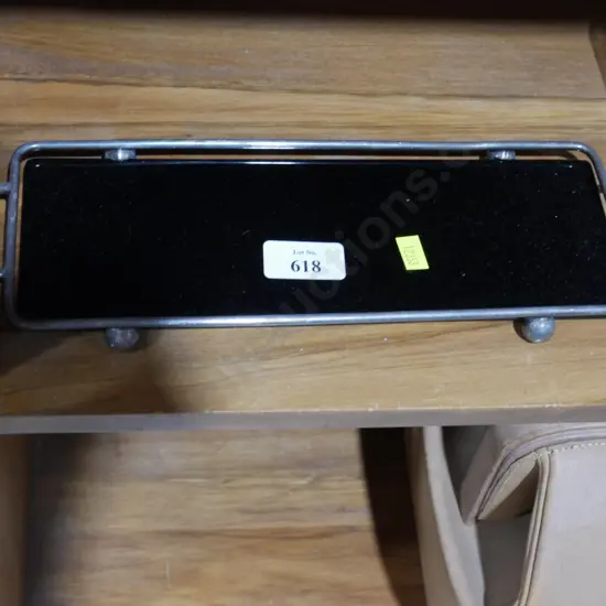 Black glass tray