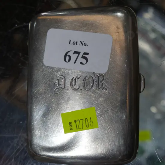 Sterling silver cigarette case
