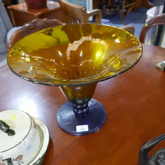Art Glass pedestal bowl