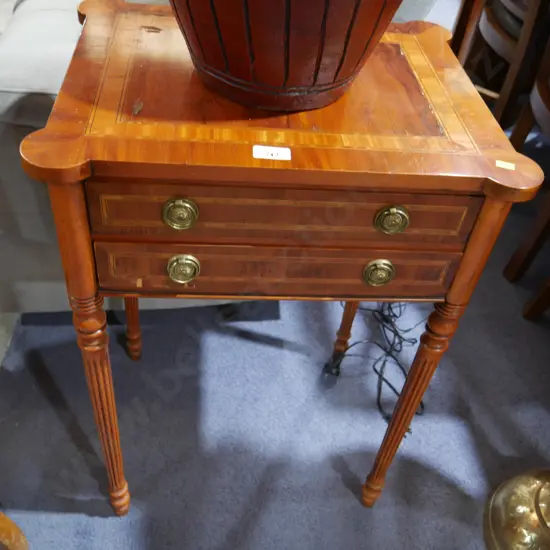 2 drawer end table