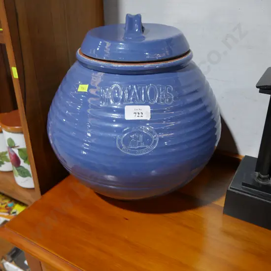 Christchurch pottery potatoes storage crock