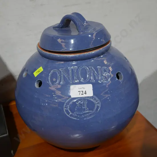 Christchurch pottery onions storage crock