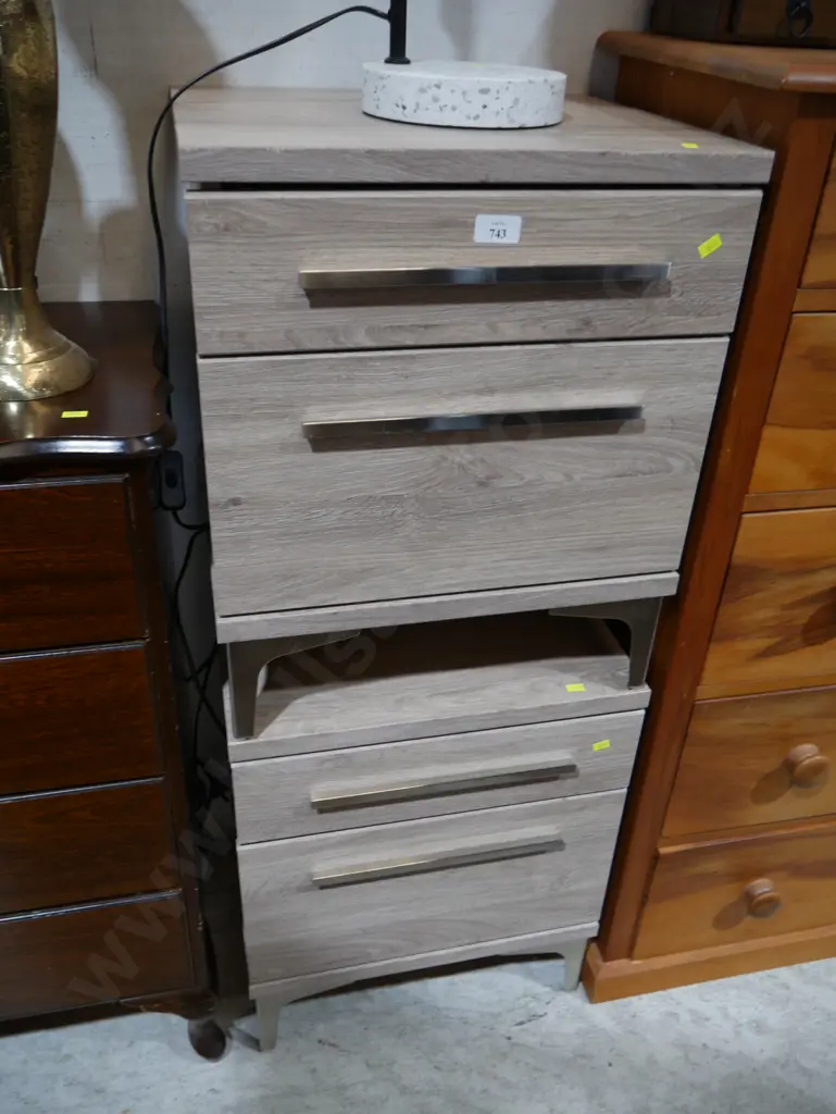 Pair of bedside drawers Image 1++