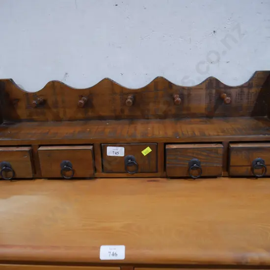 Wooden wall hanging shelf