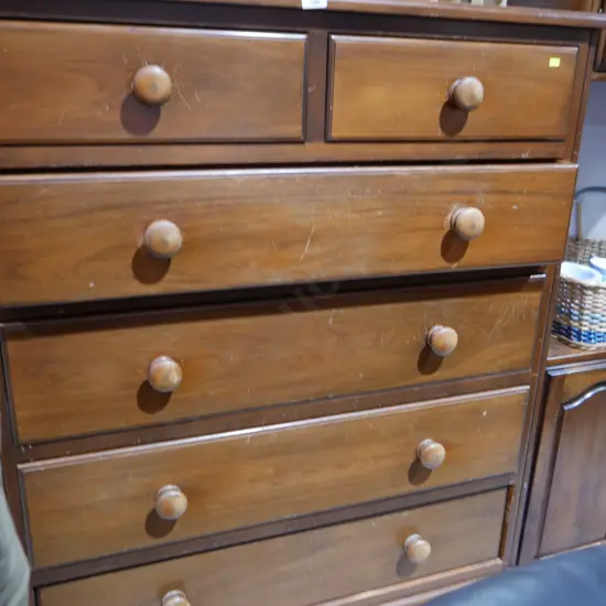 Mirror top chest of drawers
