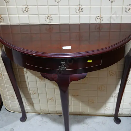 Half round hall table