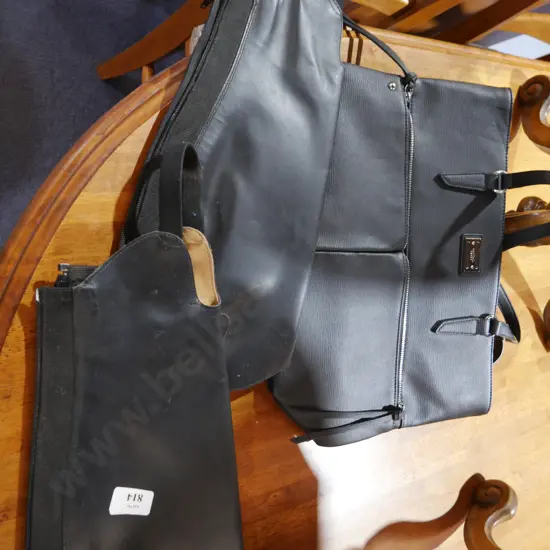 Hand bag and equestrian chaps