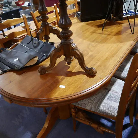 Dining table and six chairs