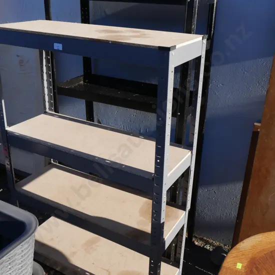 Two sets of garage shelving