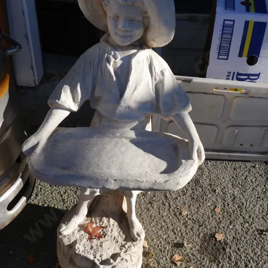 Tray boy garden ornament