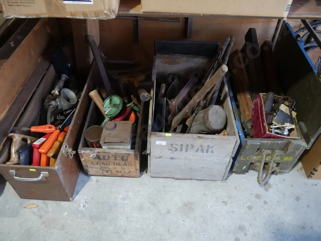 Four boxes of assorted tools etc Image 1++