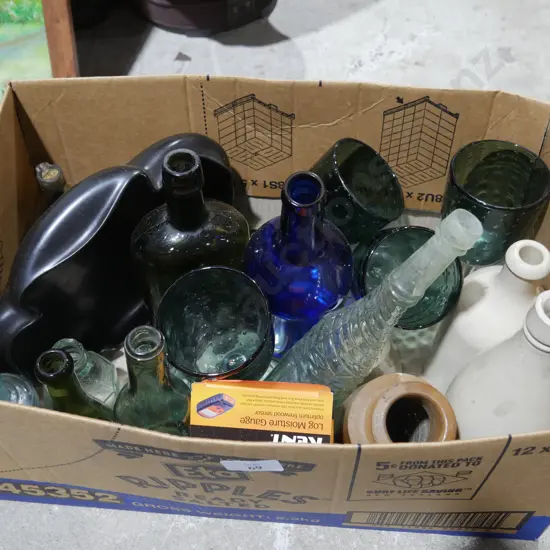 Assorted bottles etc
