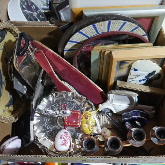 Assorted art, e.p ware etc