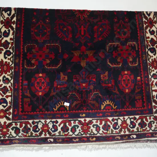 Hand knotted floor rug