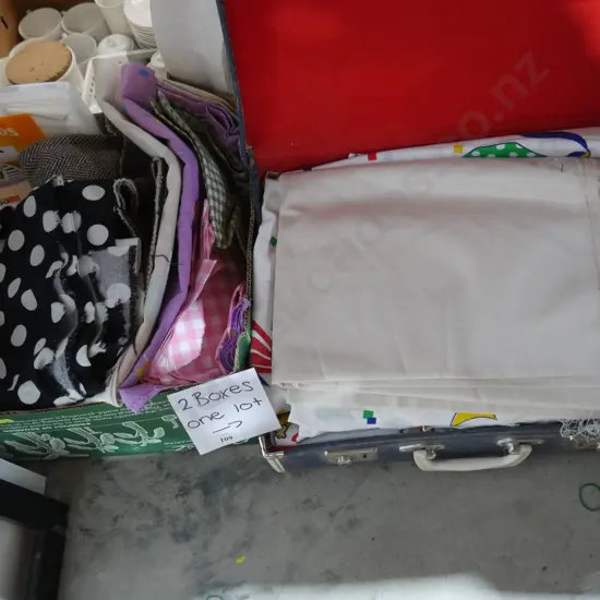 Two boxes of material