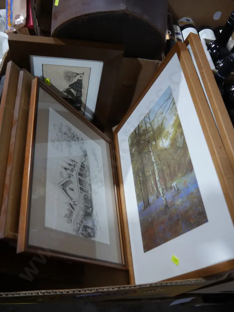 Box of pictures in frames Image 1++