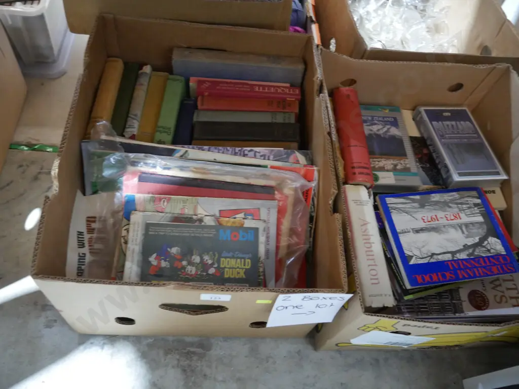 Two boxes of books etc Image 1++