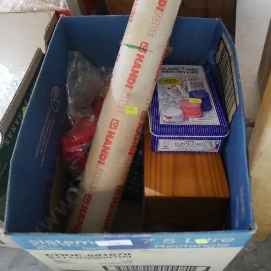 Sewing machine, poker chips and dice etc