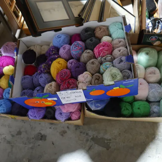 Three boxes of wool