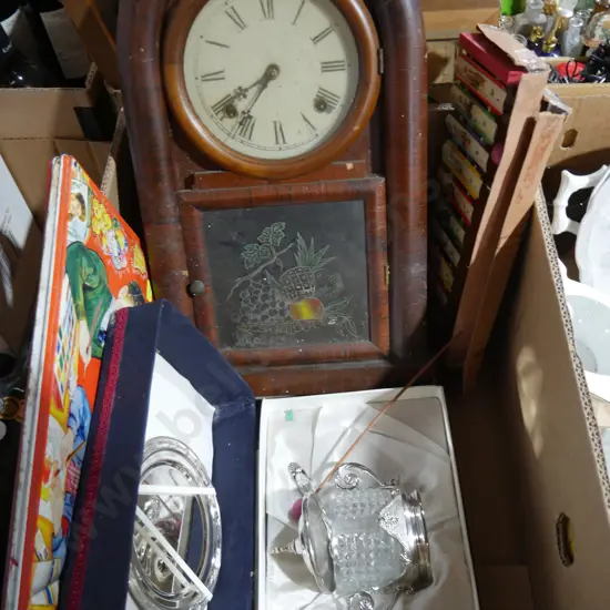 Clock, sugar dish etc