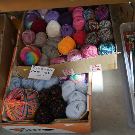 Two boxes of wool