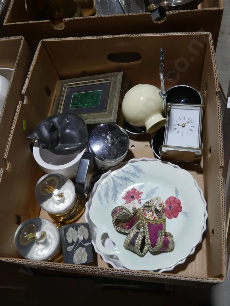Clock, small paua box etc Image 1++