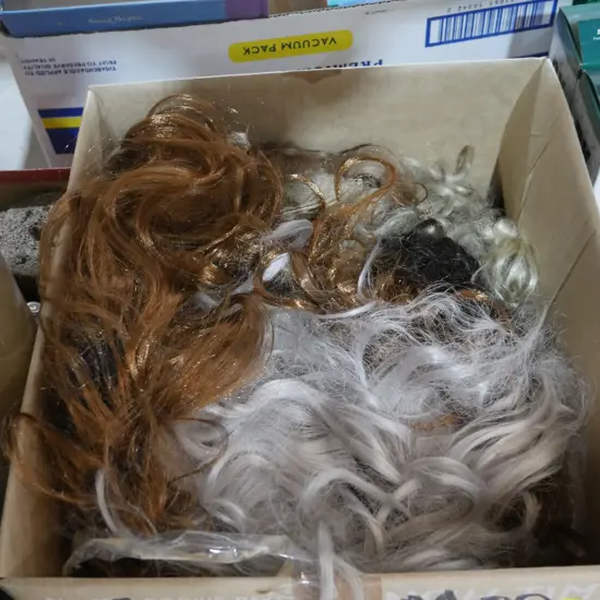 Box of wigs