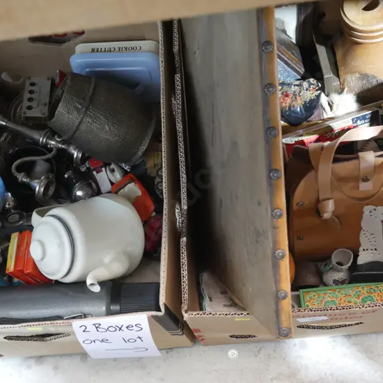 Two boxes of sundries