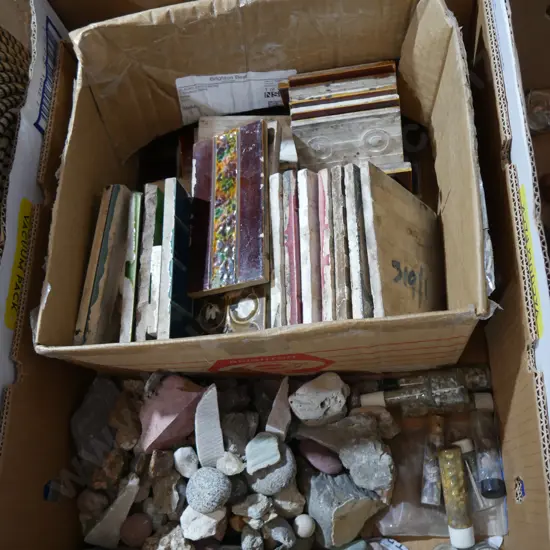 Assorted rocks and tiles