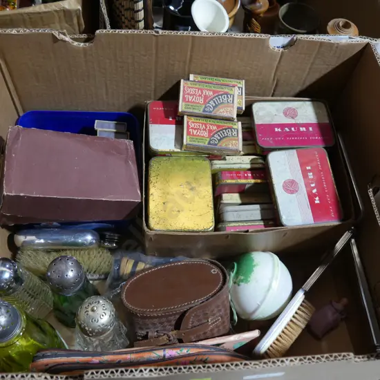 Tins, caster shakers etc