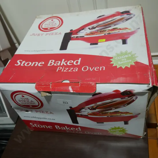 Stone baked pizza oven