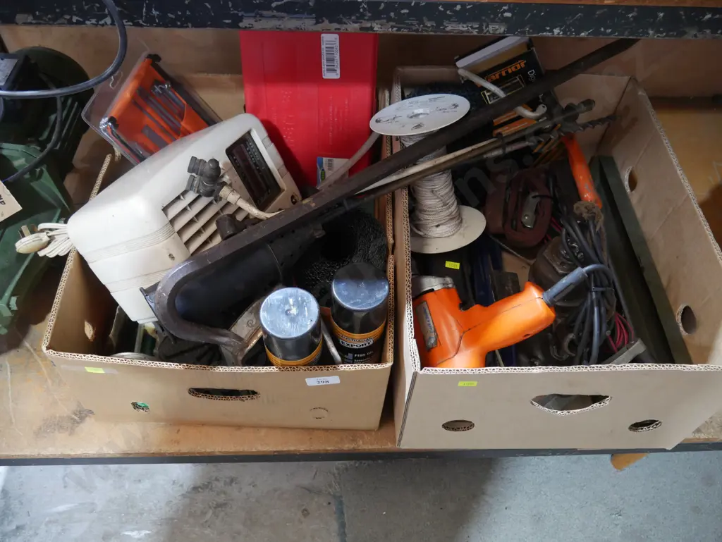 Two boxes of garage sundries Image 1++