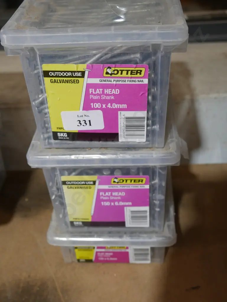 Three containers of nails Image 1++