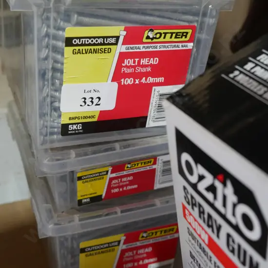 Three containers of nails